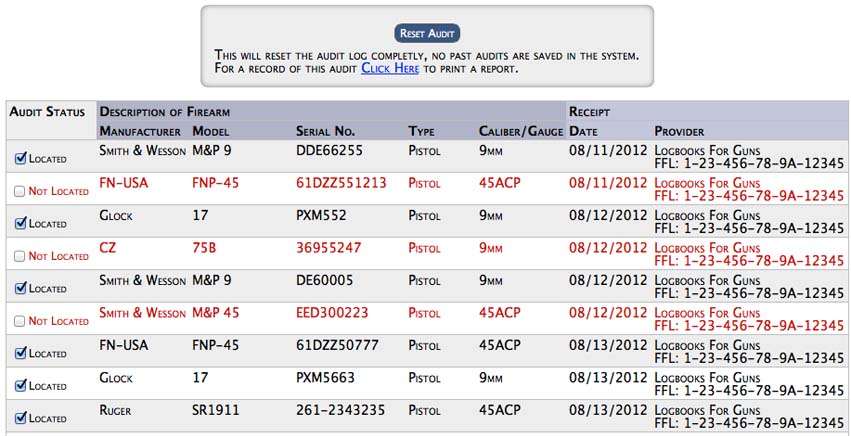 firearms log book download